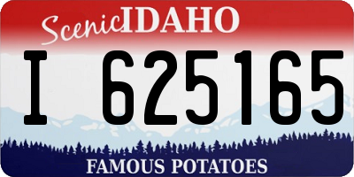 ID license plate I625165