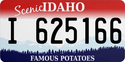 ID license plate I625166