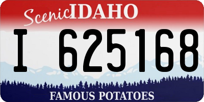ID license plate I625168