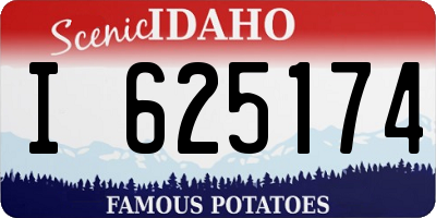ID license plate I625174