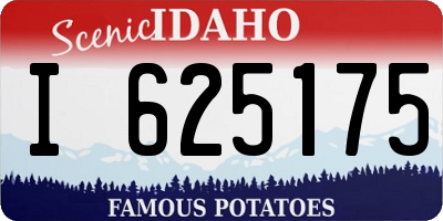 ID license plate I625175