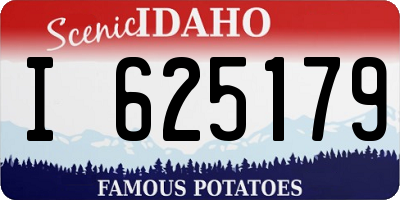 ID license plate I625179