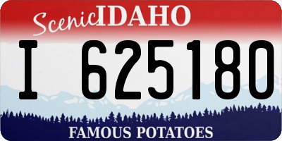 ID license plate I625180