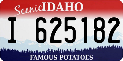 ID license plate I625182