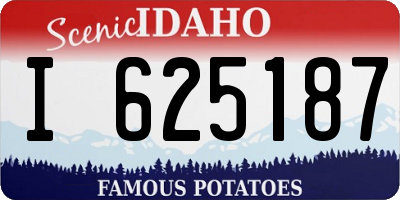 ID license plate I625187