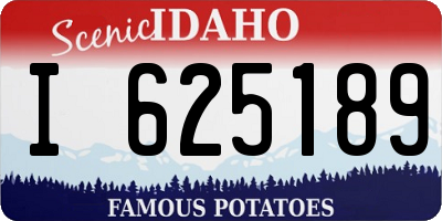 ID license plate I625189