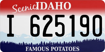 ID license plate I625190