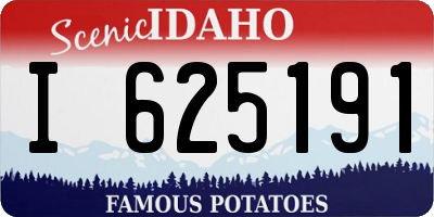 ID license plate I625191