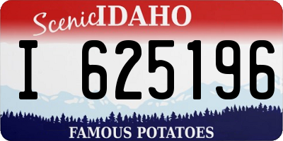 ID license plate I625196