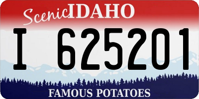 ID license plate I625201