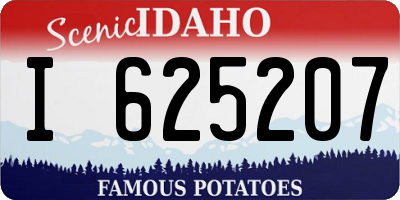 ID license plate I625207
