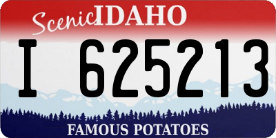 ID license plate I625213