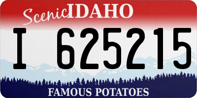 ID license plate I625215