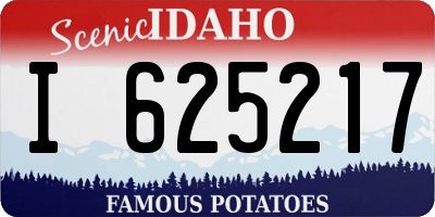 ID license plate I625217