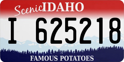 ID license plate I625218