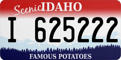 ID license plate I625222