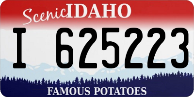 ID license plate I625223