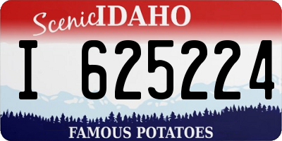 ID license plate I625224