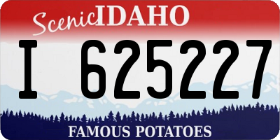ID license plate I625227