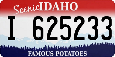 ID license plate I625233