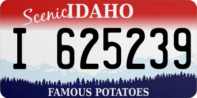 ID license plate I625239