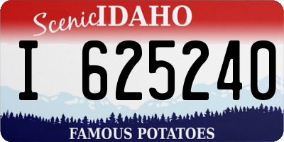 ID license plate I625240