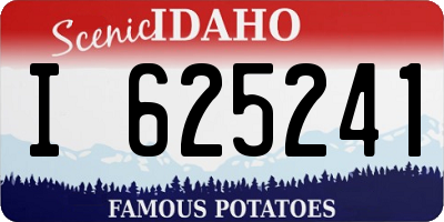 ID license plate I625241
