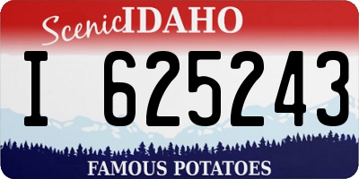 ID license plate I625243