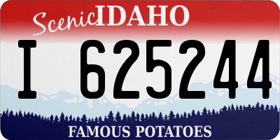 ID license plate I625244