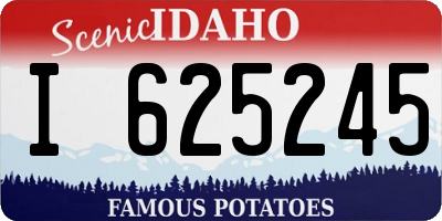 ID license plate I625245