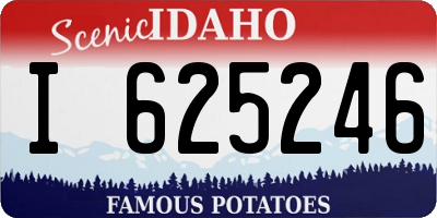 ID license plate I625246