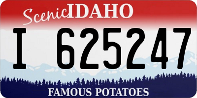 ID license plate I625247