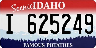 ID license plate I625249