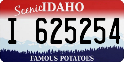 ID license plate I625254
