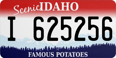 ID license plate I625256