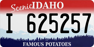 ID license plate I625257