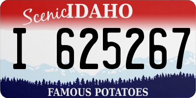 ID license plate I625267