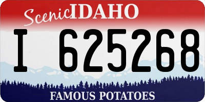 ID license plate I625268