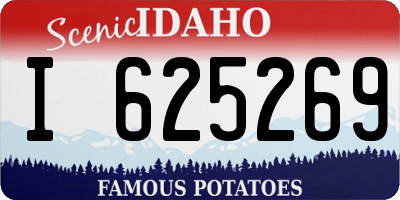 ID license plate I625269