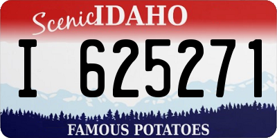 ID license plate I625271
