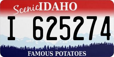 ID license plate I625274