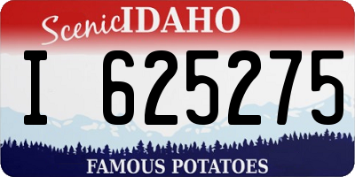 ID license plate I625275