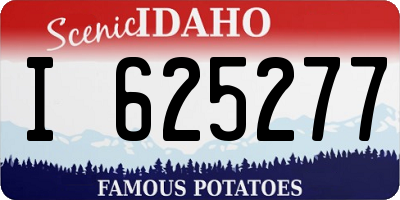 ID license plate I625277
