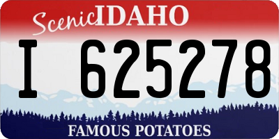 ID license plate I625278