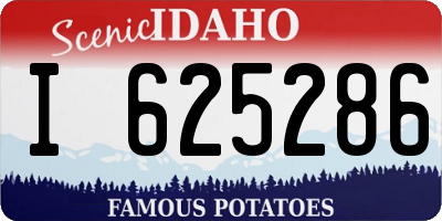 ID license plate I625286