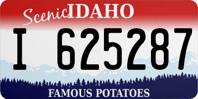 ID license plate I625287