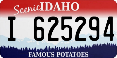ID license plate I625294