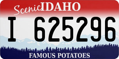 ID license plate I625296