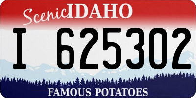 ID license plate I625302