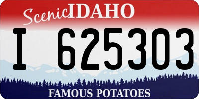 ID license plate I625303